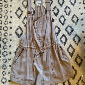 Aritzia tan short overalls